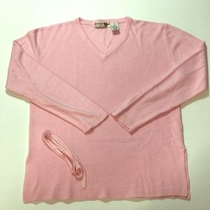 Pink sweater with tie